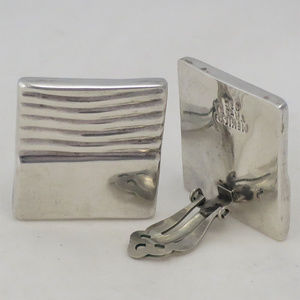 Big 80s Taxco Statement Art Deco Earrings